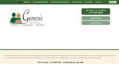 Desktop Screenshot of genesispsychiatric.com