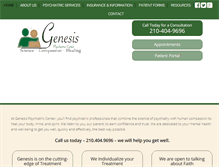 Tablet Screenshot of genesispsychiatric.com